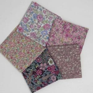 bundle of 5 Liberty of London prints in either fat quarters, fat eighths or fat sixteenths