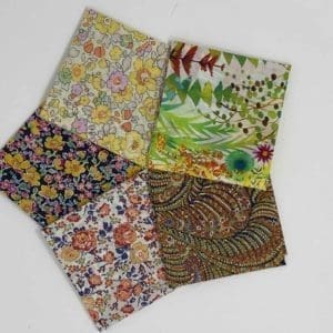 bundle of 5 Liberty of London prints in either fat quarters, fat eighths or fat sixteenths