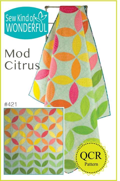 Mod Citrus quilt pattern, QCR, quick curve ruler, sew kind of wonderful, curved piecing
