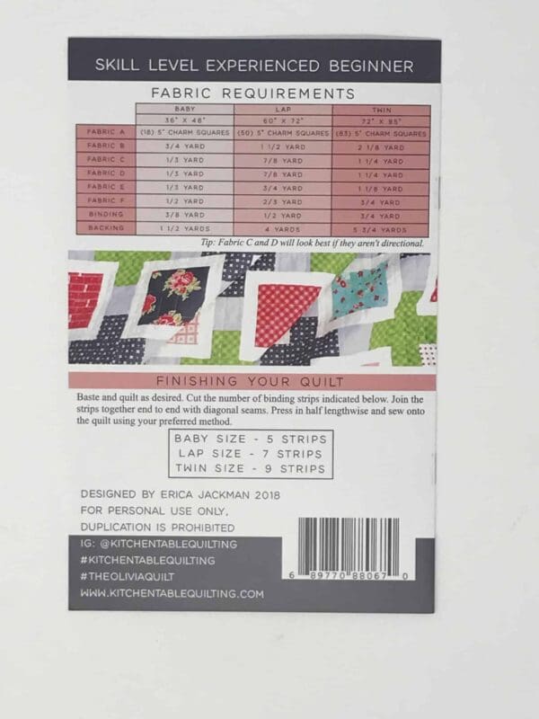 The Olivia Quilt pattern pic2 The Olivia Quilt pattern pic2