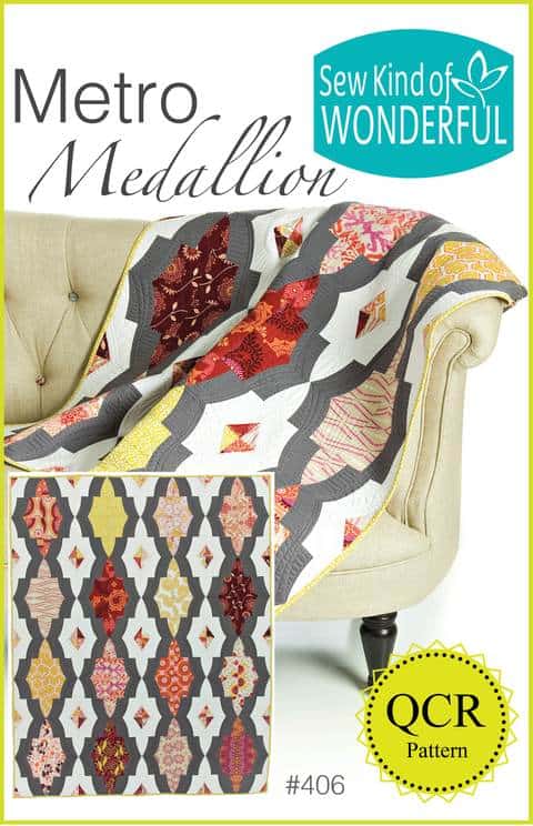 Metro Medallion quilt pattern, QCR, quick curve ruler, sew kind of wonderful, curved piecing