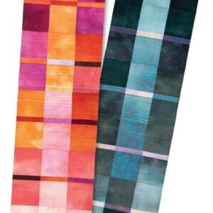 modern madras table runner pattern