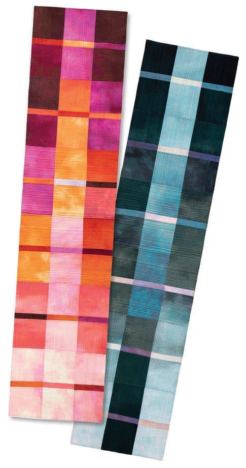 modern madras table runner pattern